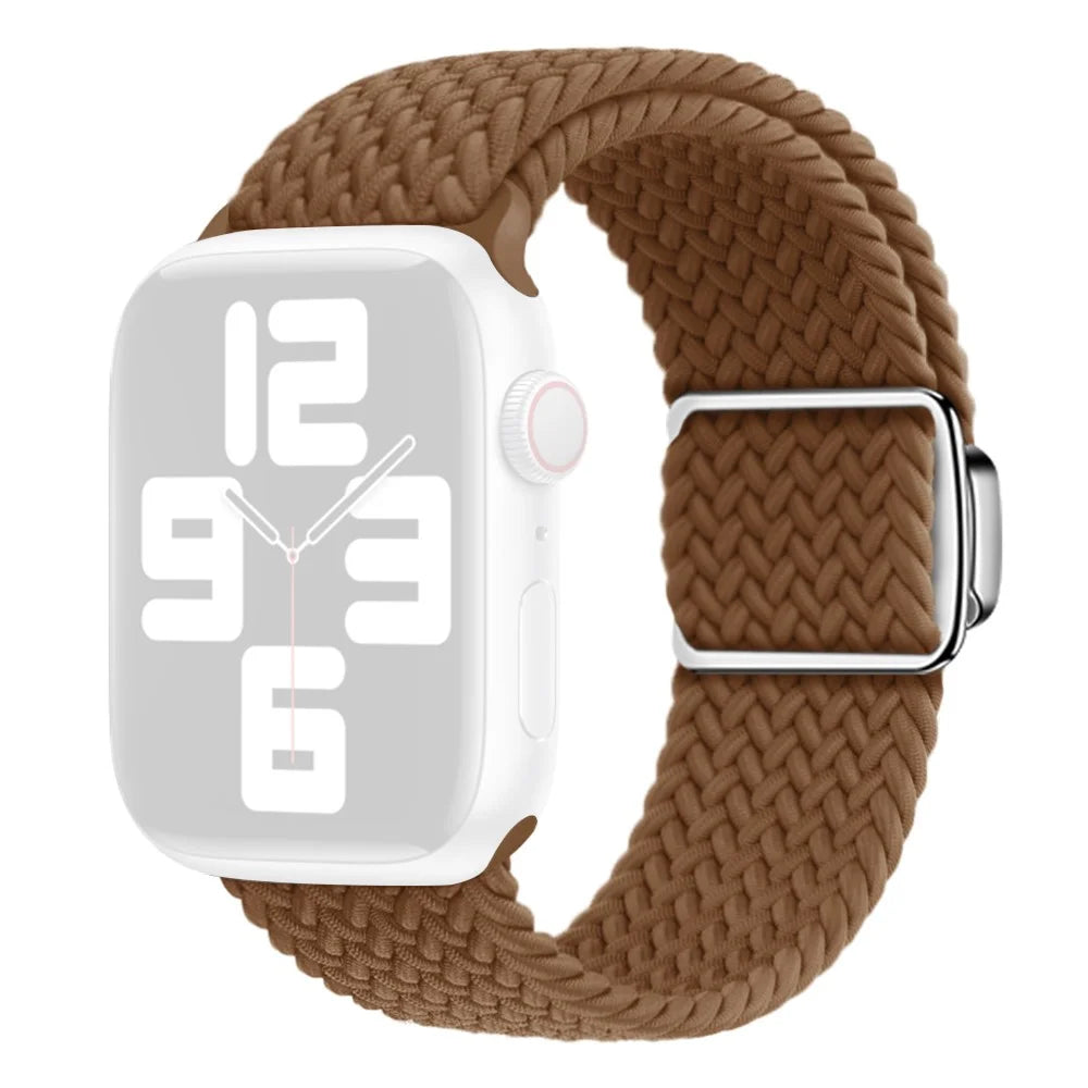 Watch Strap for Apple Watch Series 11 10 42mm / 9 8 7 41mm / SE3 SE2 SE 6 5 4 40mm / 3 2 1 38mm Magnetic Buckle Watch Band - Brown - 1
