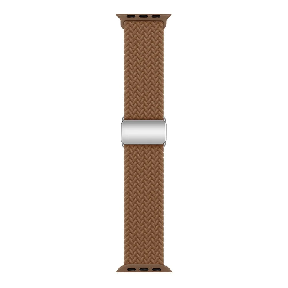 Watch Strap for Apple Watch Series 11 10 42mm / 9 8 7 41mm / SE3 SE2 SE 6 5 4 40mm / 3 2 1 38mm Magnetic Buckle Watch Band - Brown - 3