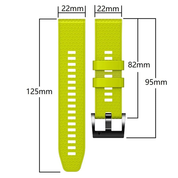 Dot Texture Watch Band for Garmin Fenix 7 / Forerunner 965 / 955 / 945 / 935 , Soft Silicone Dual-color Wrist Strap - Lime+Black - 5