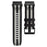 Nylon Canvas Quick Release Band for Garmin Tactix 7 Pro / Fenix 7X / 6X Pro , 26mm Sport Watch Strap - Black  /  Grey - 2