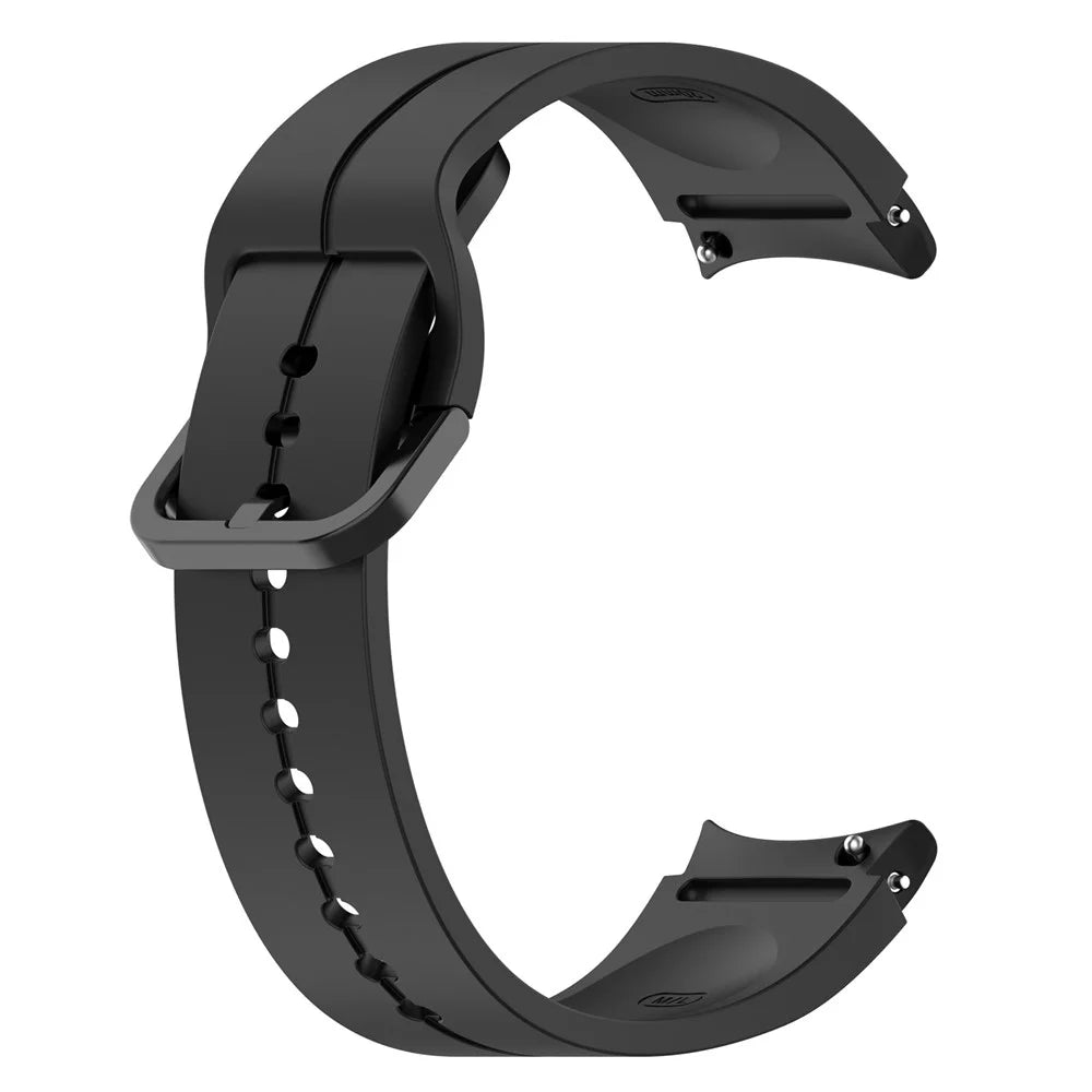 For Samsung Galaxy Watch6 / Watch6 Classic / Watch 5 / 5 Pro / Watch3 41mm Silicone Groove Watchband 20mm Watch Strap - Black - 2
