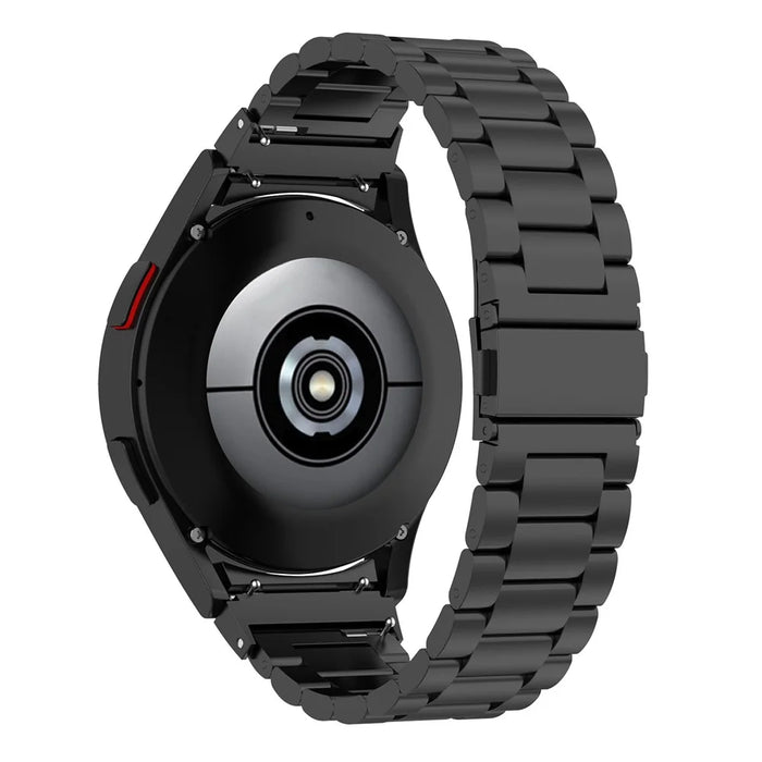 Stainless Steel Band for Samsung Galaxy Watch6 / Watch6 Classic / Watch 5 / Watch4 3-Bead Watch Strap - Black - 1