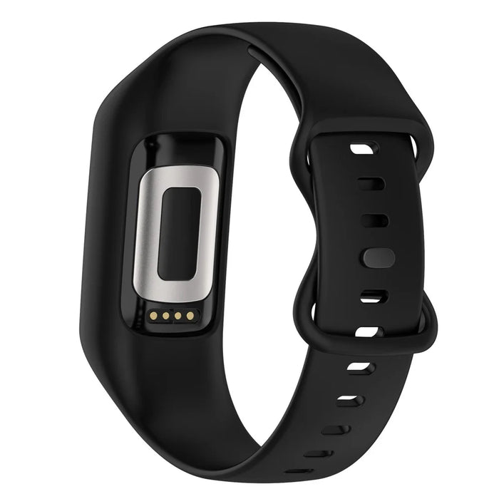 Sport Band for Fitbit Charge 5 / 4 / 3 , Soft Silicone Wristband Replacement Strap with Case - Black - 4