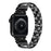For Apple Watch Ultra 3 2 1 49mm / Series 11 10 46mm / 9 8 7 45mm / SE3 SE2 SE 6 5 4 44mm / 3 2 1 42mm Crown X-Shape Rhinestones Decor Strap Zinc Alloy Watch Band - Black - 3