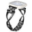 For Fitbit Versa 3 / Sense Rhinestones Decor Crown X-shape Watch Band Zinc Alloy Replace Strap - Black - 1
