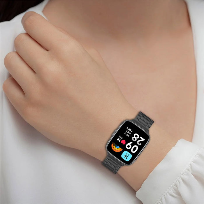 For Xiaomi Redmi Watch 3 Active  /  Watch 3 Lite Replacement Band Stainless Steel Watch Strap - Black - 5