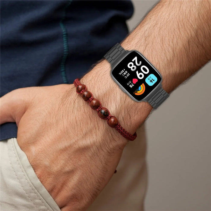 For Xiaomi Redmi Watch 3 Active  /  Watch 3 Lite Replacement Band Stainless Steel Watch Strap - Black - 6