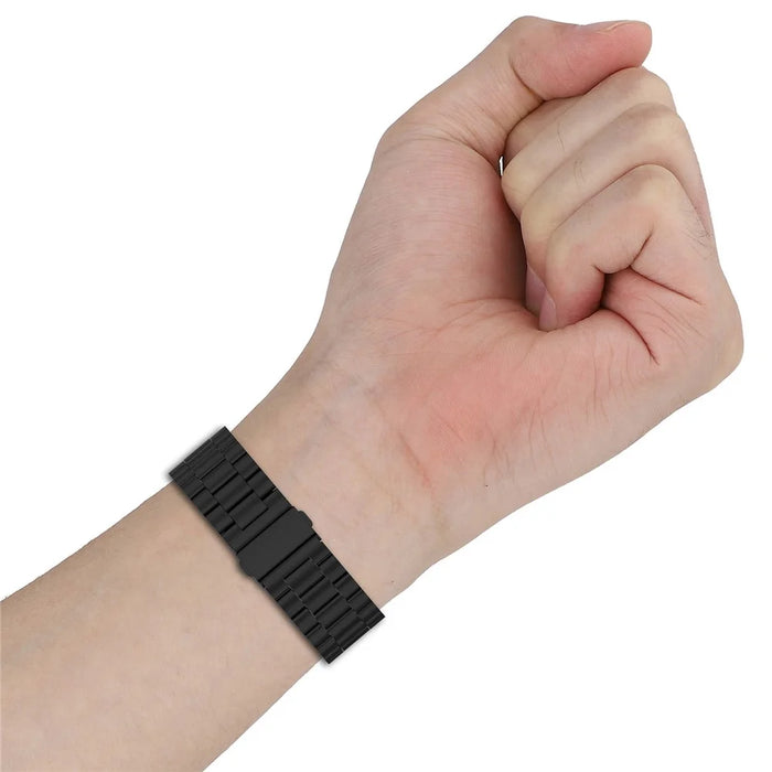 For Xiaomi Redmi Watch 3 Active  /  Watch 3 Lite Replacement Band Stainless Steel Watch Strap - Black - 7