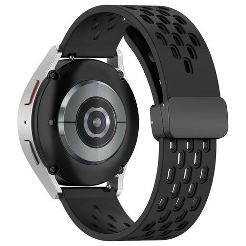 Silicone Watch Band for Samsung Galaxy Watch3 45mm / Huawei Watch GT 5 Pro 46mm / GT 5 46mm / GT 5 Pro 46mm 22mm Replacement Straps - Black - 1