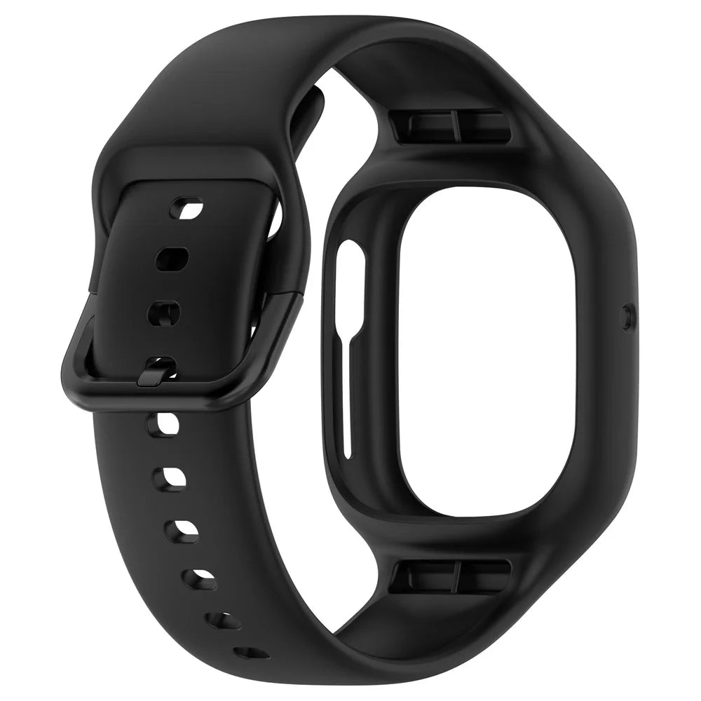 For Honor Watch 4 TMA-L19 Integrated Silicone Strap Watch Case Replacement Wrist Band - Black - 2