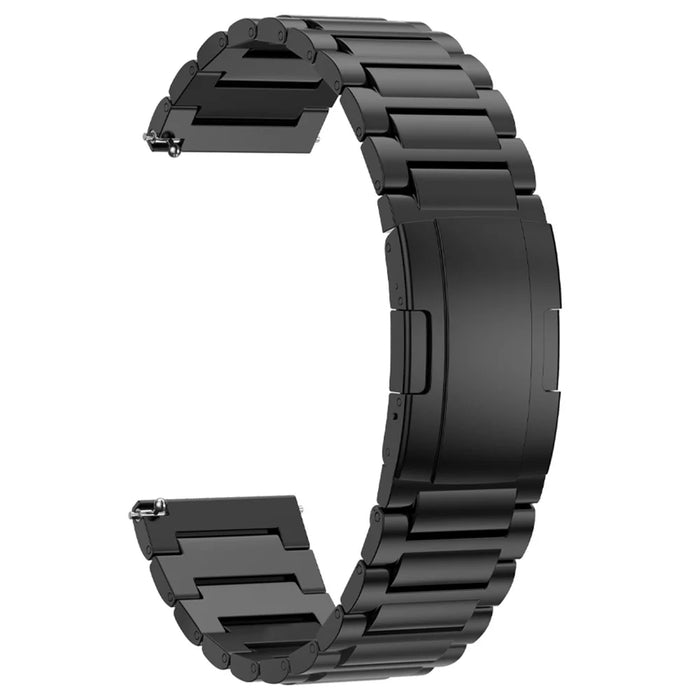 For Huawei Watch 4 / Watch 4 Pro / Samsung Galaxy Watch3 45mm / Gear S3 Frontier Titanium Alloy Watch Strap 22mm Universal Watch Band - Black - 1
