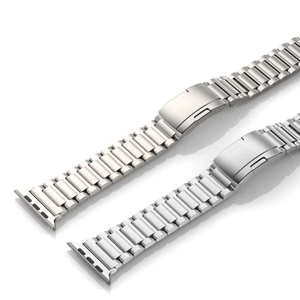 For Apple Watch Ultra 3 2 1 49mm / Series 11 10 46mm / 9 8 7 45mm / SE3 SE2 SE 6 5 4 44mm / 3 2 1 42mm Watch Strap Titanium Alloy Band - Black - 4