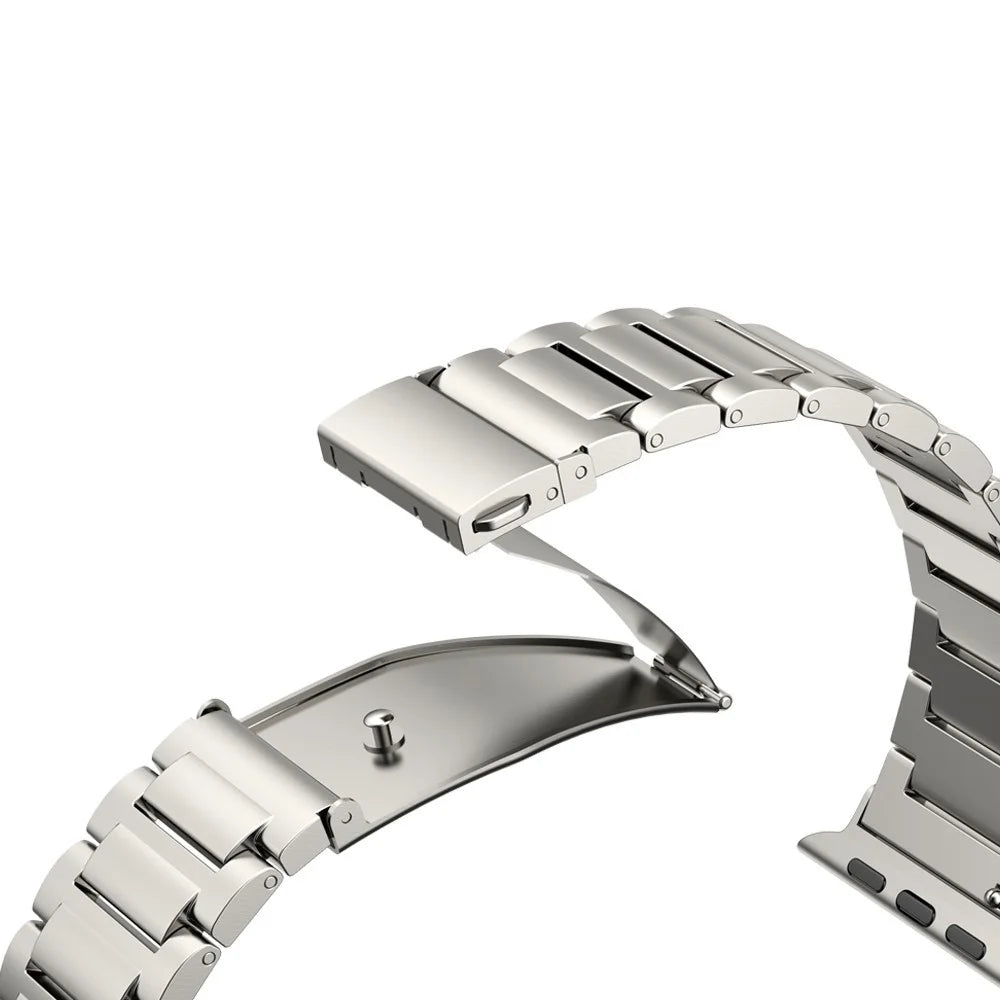 Watch Strap for Apple Watch Series 11 10 42mm / 9 8 7 41mm / SE3 SE2 SE 6 5 4 40mm / 3 2 1 38mm Titanium Alloy Smart Bracelet Watch Strap - Black - 3