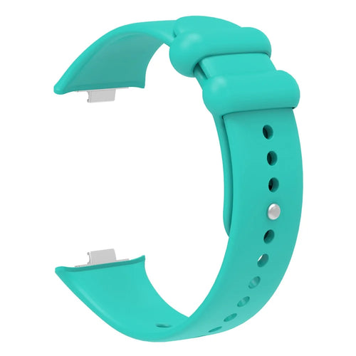 For Xiaomi Smart Band 10 Pro / 9 Pro / 8 Pro / Redmi Watch 6 / 5 / 4 Solid Color Wrist Band Replacement Silicone Watch Strap - Mint Green - 1