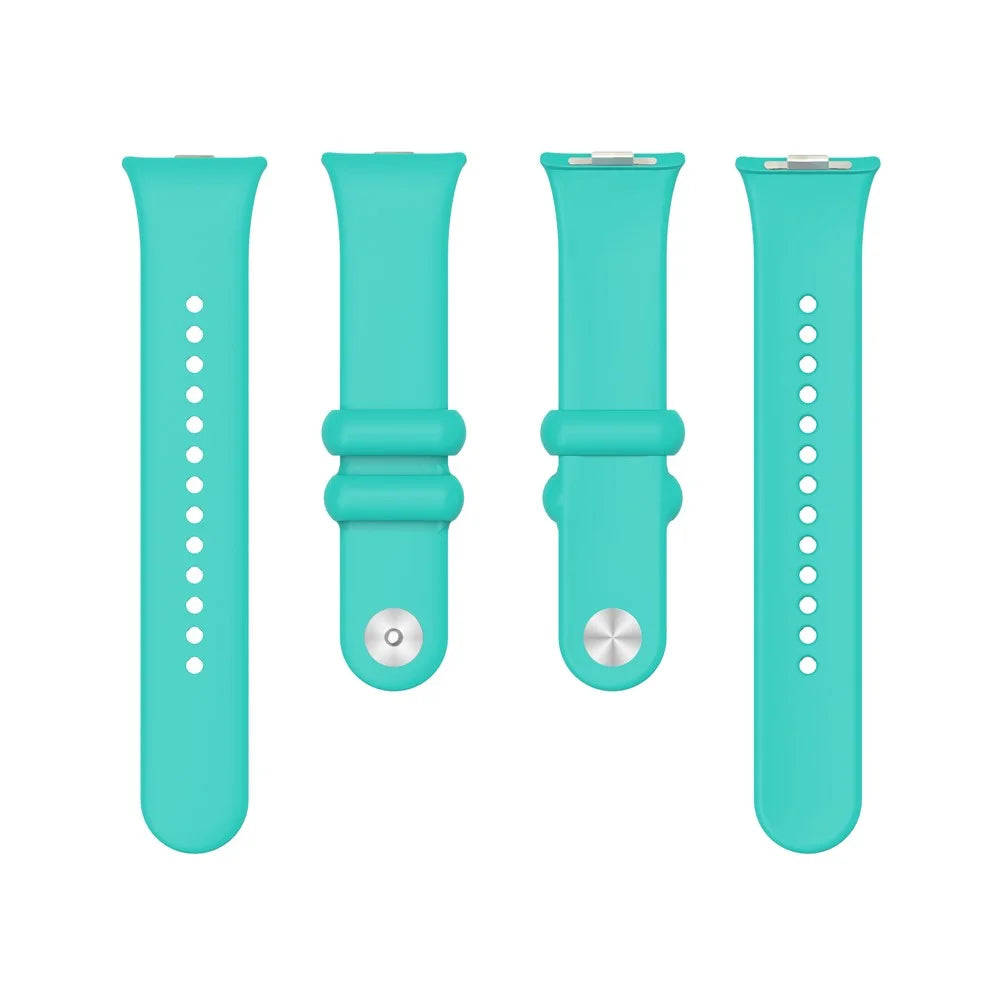 For Xiaomi Smart Band 10 Pro / 9 Pro / 8 Pro / Redmi Watch 6 / 5 / 4 Solid Color Wrist Band Replacement Silicone Watch Strap - Mint Green - 3