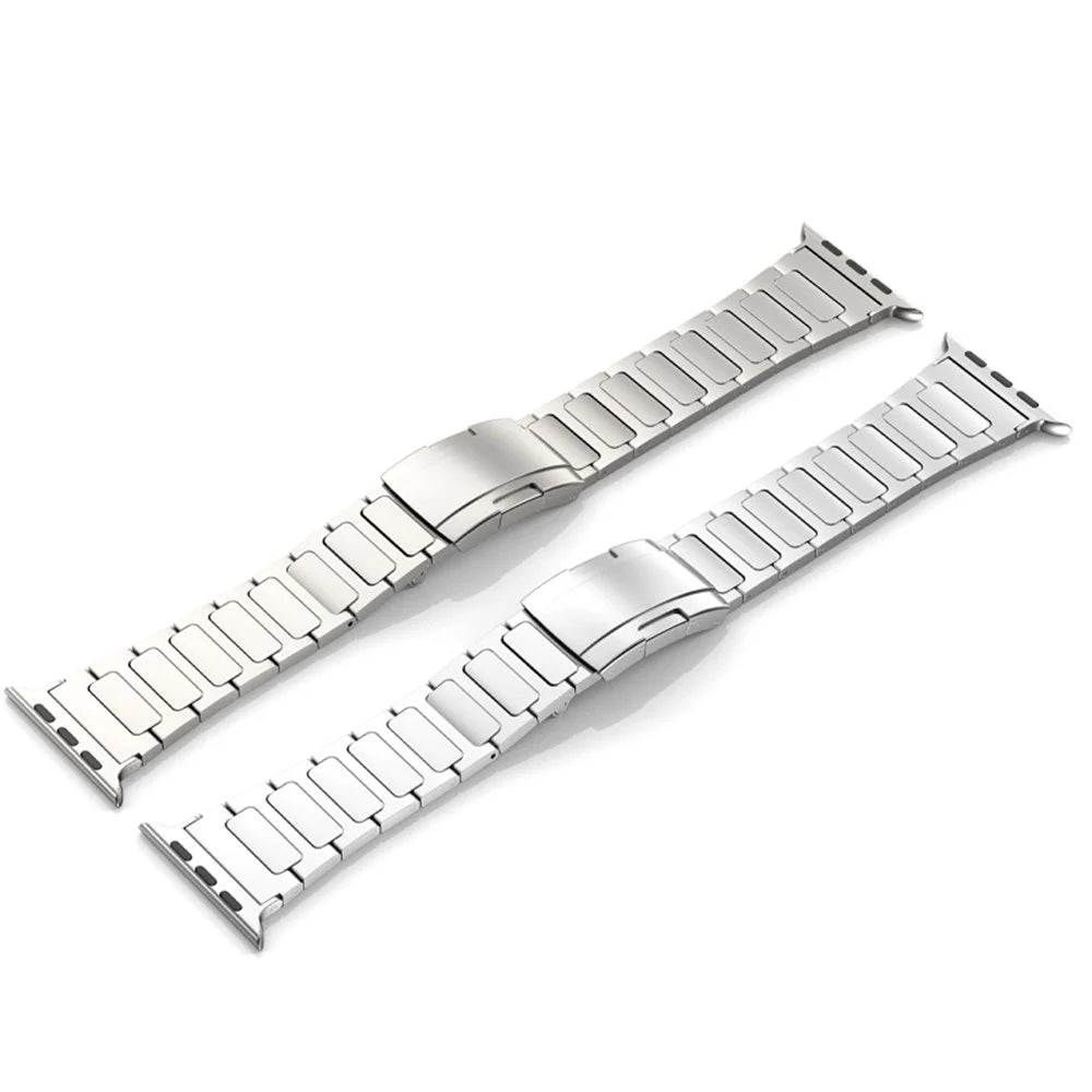 Watch Strap for Apple Watch Series 11 10 42mm / 9 8 7 41mm / SE3 SE2 SE 6 5 4 40mm / 3 2 1 38mm Titanium Alloy Smart Watch Strap - Titanium Color - 5