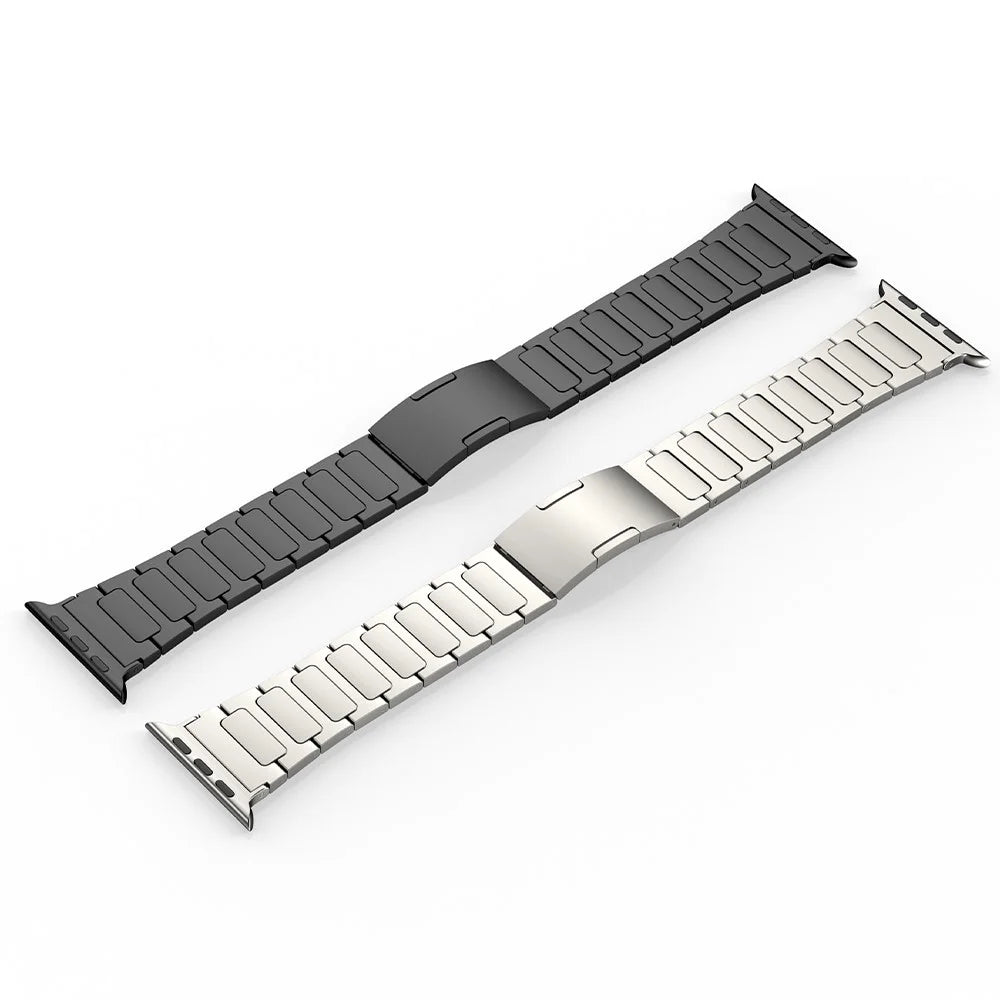 Watch Strap for Apple Watch Series 11 10 42mm / 9 8 7 41mm / SE3 SE2 SE 6 5 4 40mm / 3 2 1 38mm Titanium Alloy Replacement Watch Strap - Titanium Color - 5
