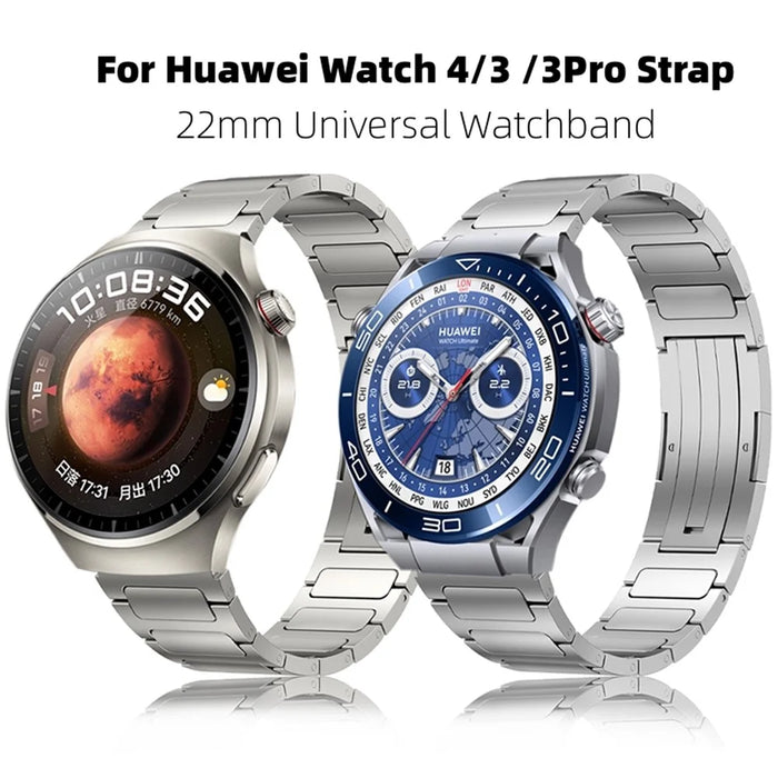 22mm Watch Band for Huawei Watch 4 / Watch 4 Pro , Titanium Alloy Metal Strap Replacement - Titanium - 3