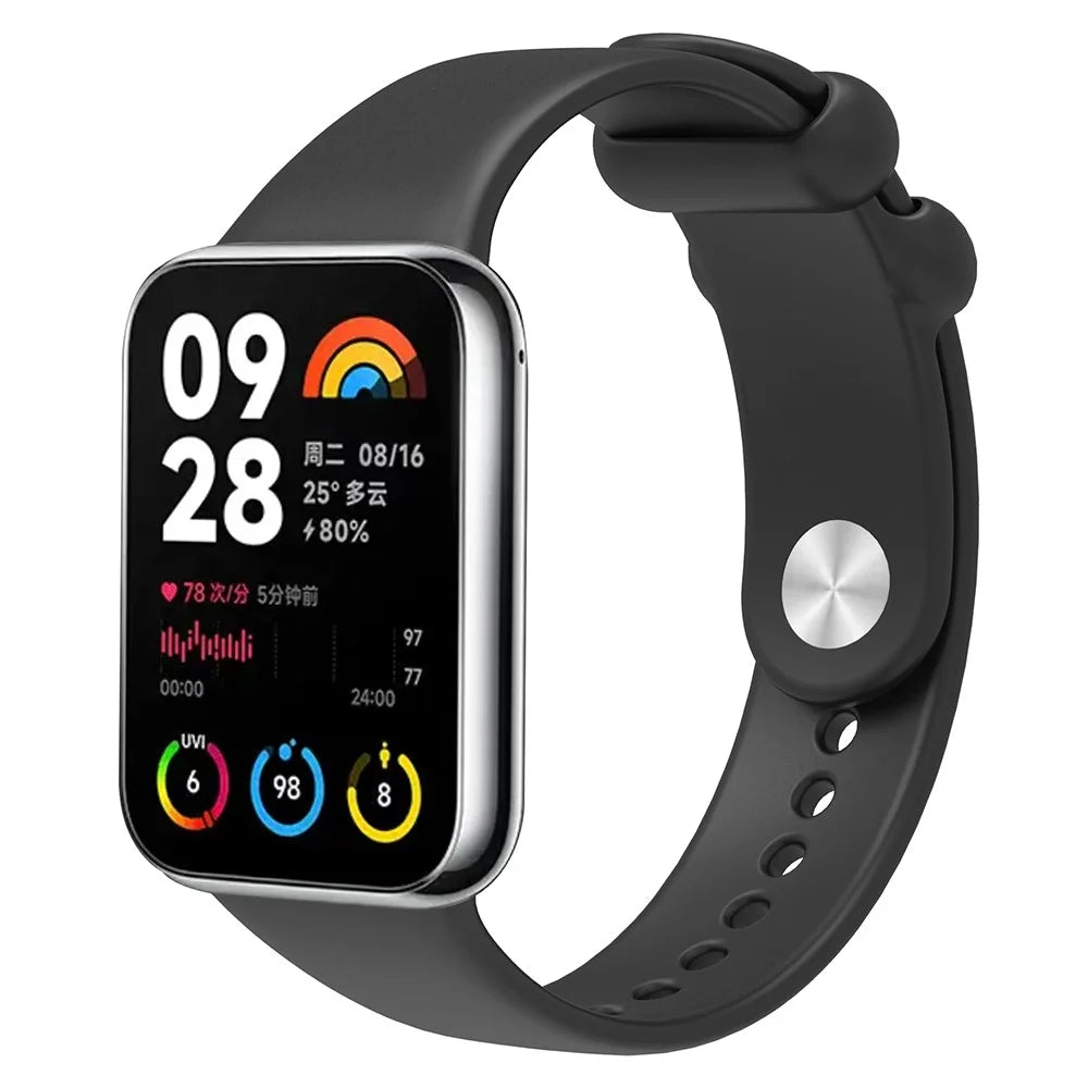 For Xiaomi Smart Band 10 Pro / 9 Pro / 8 Pro / Redmi Watch 6 / 5 / 4 Watch Strap Silicone Replacement Wristband - Black - 4
