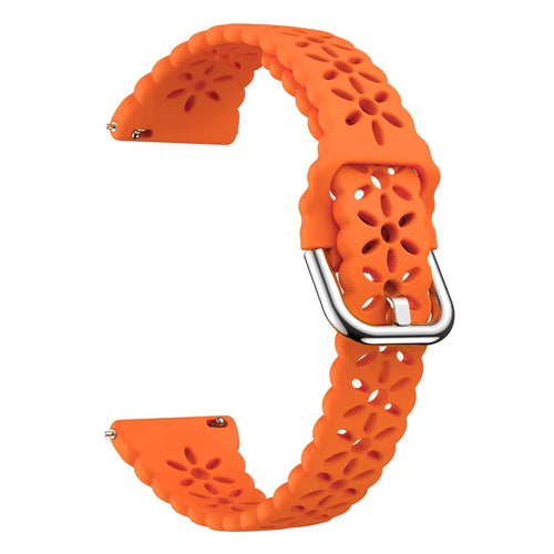 For Samsung Galaxy Watch FE 40mm / Watch6 / 6 Classic / Watch 5 / 5 Pro / Watch4 Silicone Strap 20mm Watch Band - Orange - 1