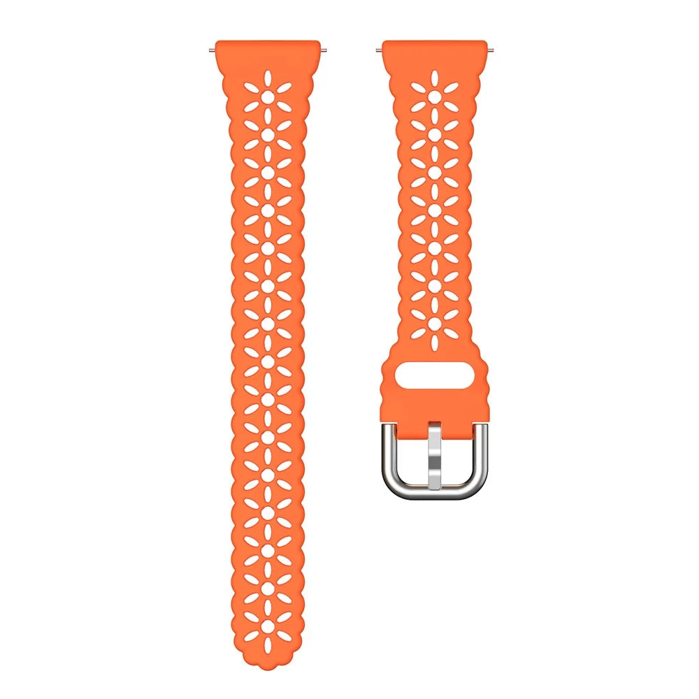 For Samsung Galaxy Watch FE 40mm / Watch6 / 6 Classic / Watch 5 / 5 Pro / Watch4 Silicone Strap 20mm Watch Band - Orange - 2
