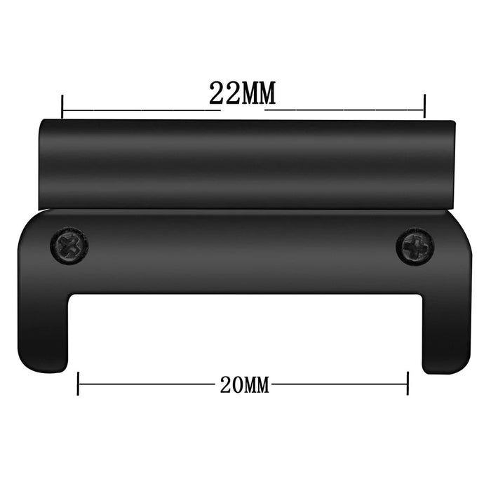 1Pc For Garmin Fenix 5 / 5X / 6 / 6X / 7 Watch Strap Adapter Quick Release 22mm Watchband Connector - Black - 2