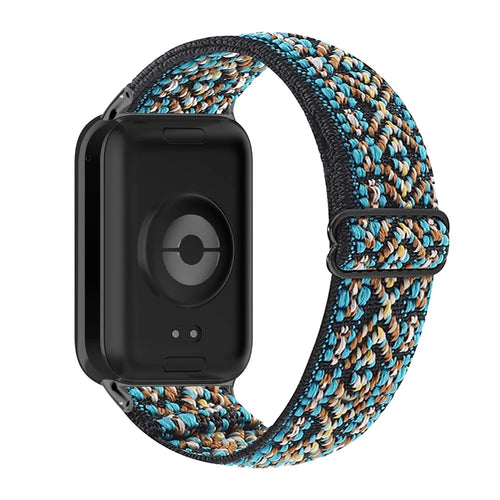 For Xiaomi Smart Band 10 Pro / 9 Pro / 8 Pro / Redmi Watch 6 / 5 / 4 Nylon Braided Watch Strap Quick Release Elastic Watch Band - Brown - 1