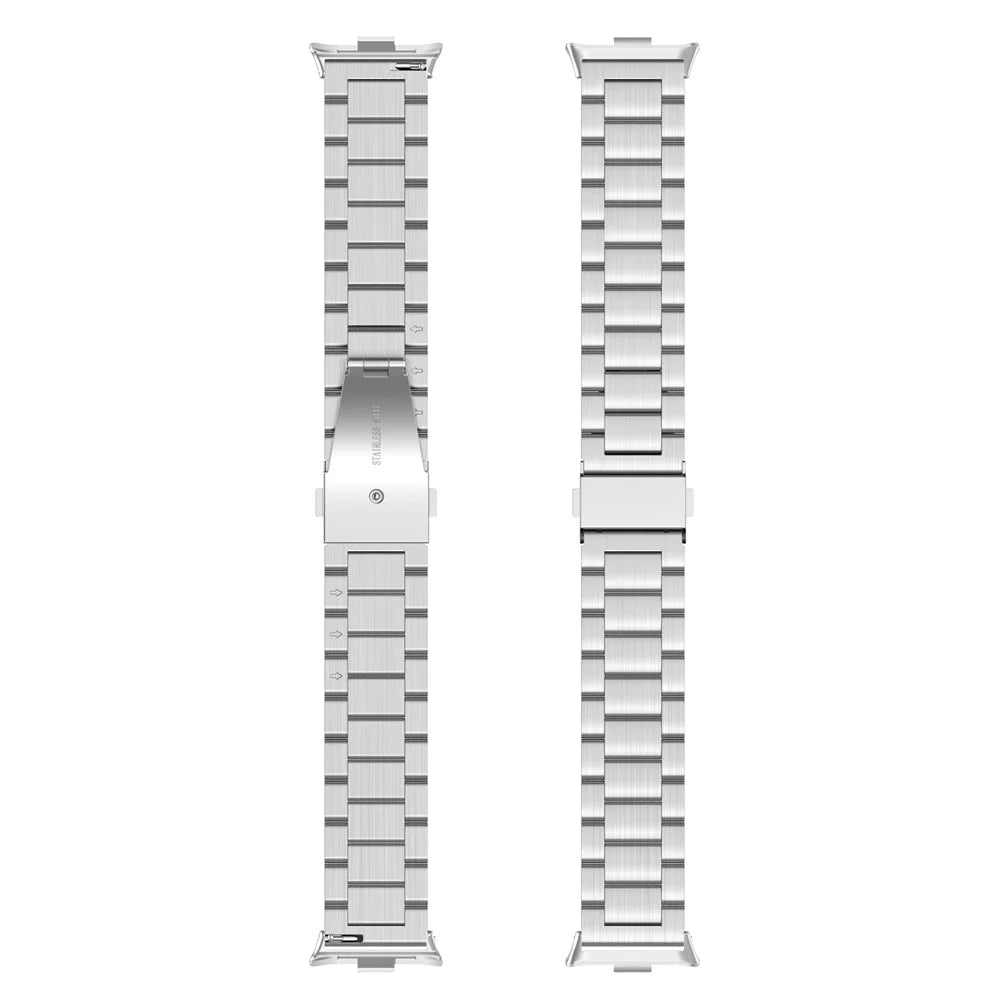 For Xiaomi Smart Band 10 Pro / 9 Pro / 8 Pro / Redmi Watch 6 / 5 / 4 Watch Strap Stainless Steel Silver Watch Band with Tool, Spring Bar - 2