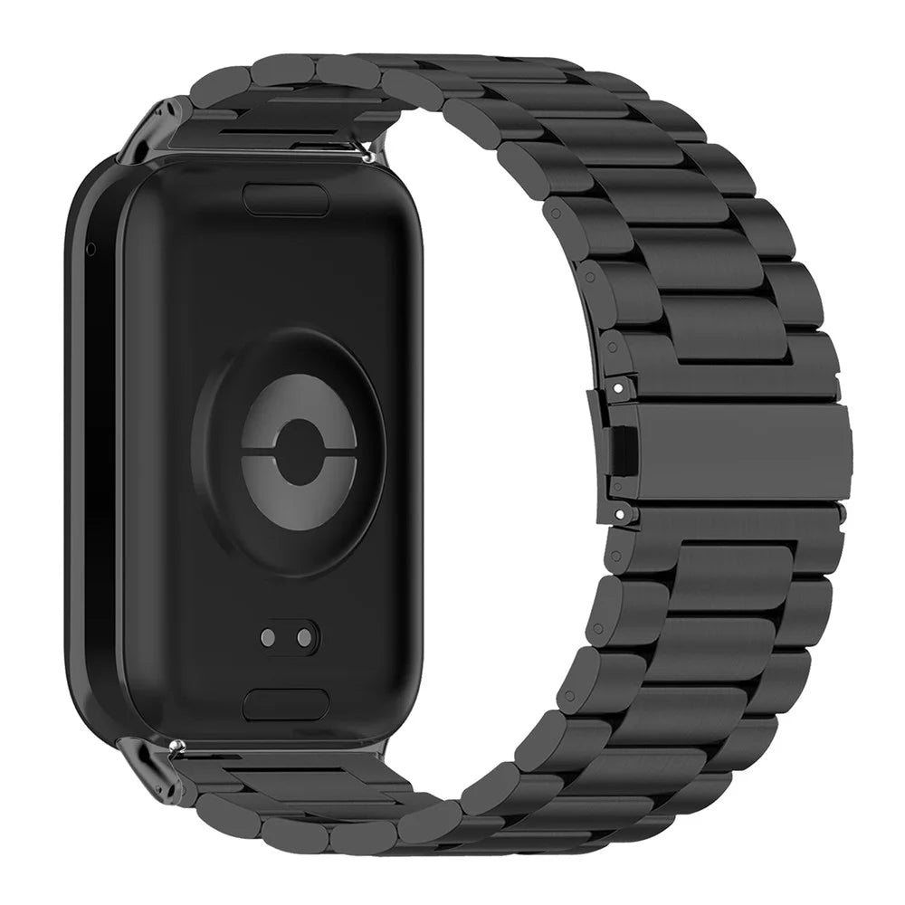 For Xiaomi Smart Band 10 Pro / 9 Pro / 8 Pro / Redmi Watch 6 / 5 / 4 Stainless Steel Watch Strap with Tool, Spring Bar, Black Watch Band - 1
