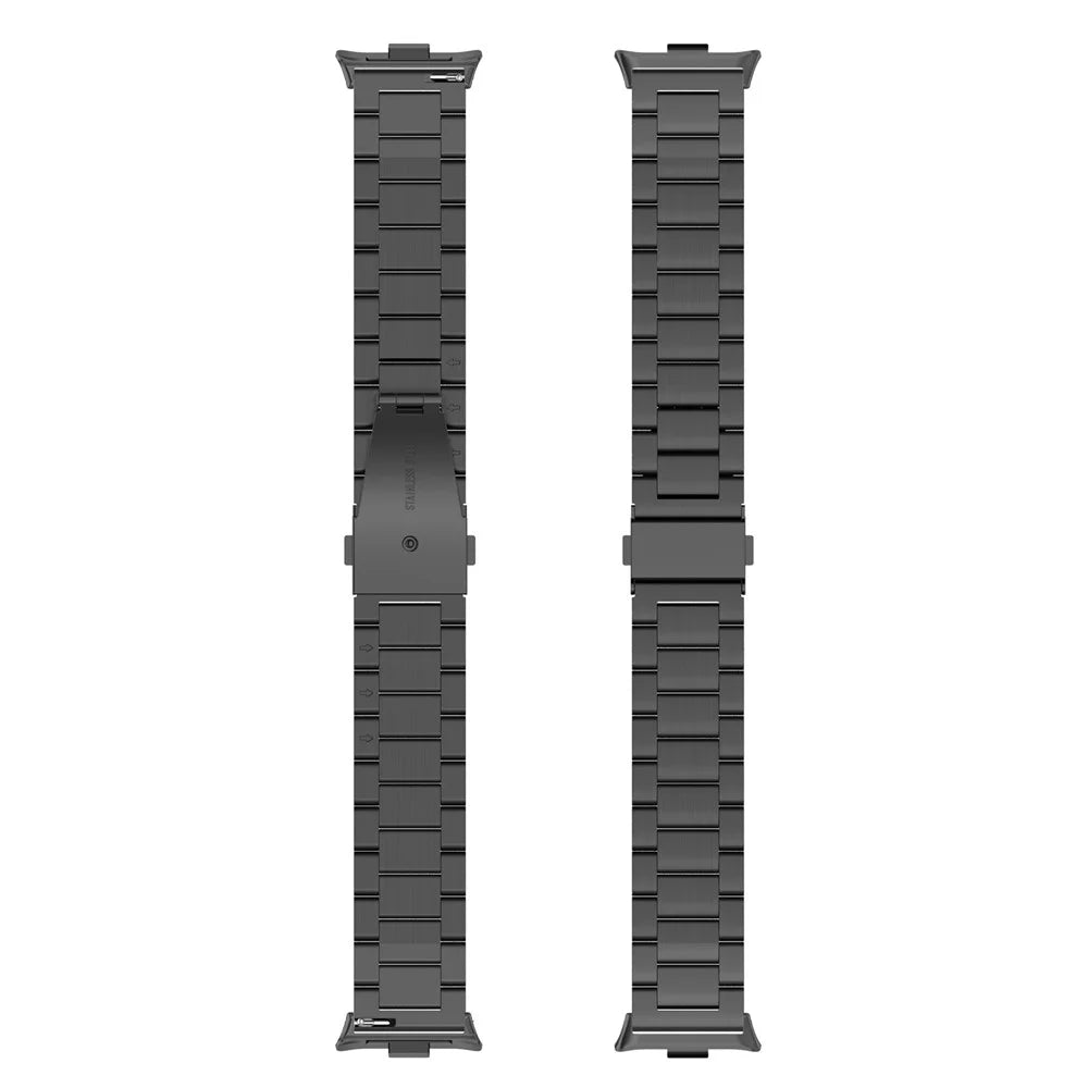 For Xiaomi Smart Band 10 Pro / 9 Pro / 8 Pro / Redmi Watch 6 / 5 / 4 Stainless Steel Watch Strap with Tool, Spring Bar, Black Watch Band - 2