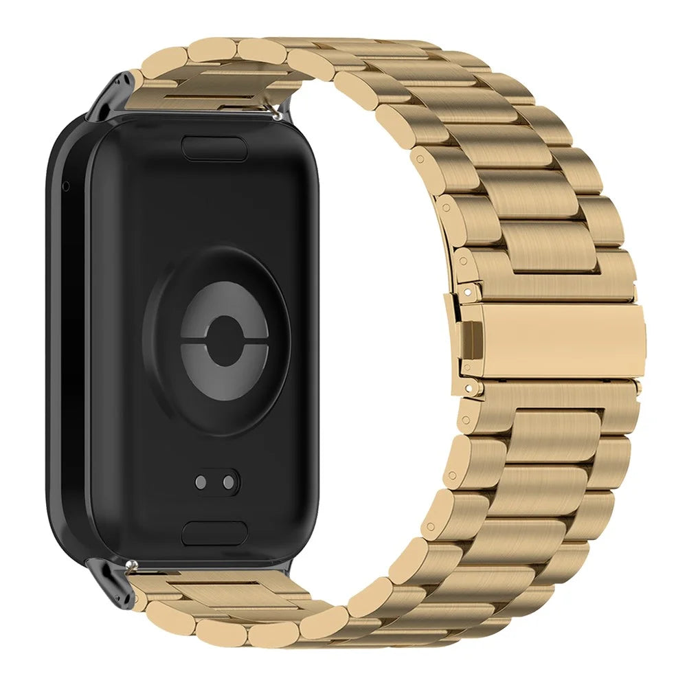 Stainless Steel Watch Strap for Xiaomi Smart Band 10 Pro / 9 Pro / 8 Pro / Redmi Watch 6 / 5 / 4 Watch Band with Tool, Spring Bar - Gold - 1