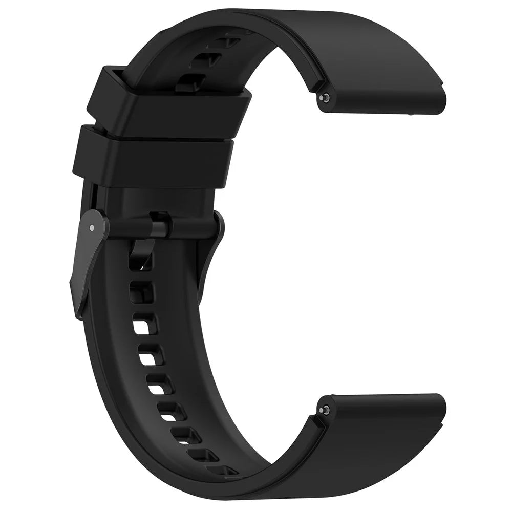 For Oppo Watch 4 Pro Silicone Watch Band 22mm Adjustable Strap - Black - 3
