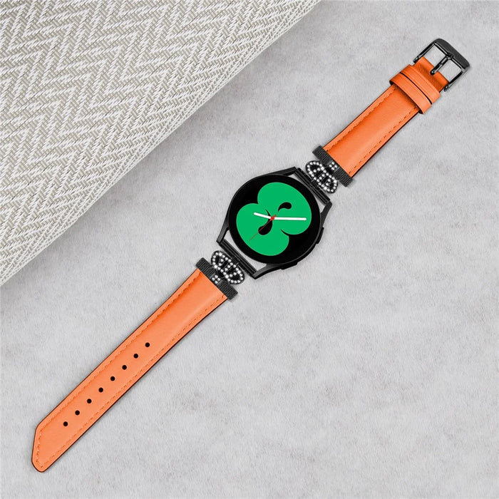 For Huami Amazfit Cheetah Pro Replacement Watch Strap 20mm Crown Connector Black Buckle Watch Band - Orange - 4