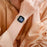 For Fitbit Versa 3 / Versa 4 / Sense / Sense 2 Rose Gold Buckle Watch Band Crown Rhinestone Wrist Strap - Brown - 5