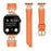 Watch Band for Apple Watch Ultra 3 2 1 49mm / Series 11 10 46mm / 9 8 7 45mm / SE3 SE2 SE 6 5 4 44mm / 3 2 1 42mm Rhinestone M-Shape Connector Strap with Rose Gold Buckle - Orange - 2