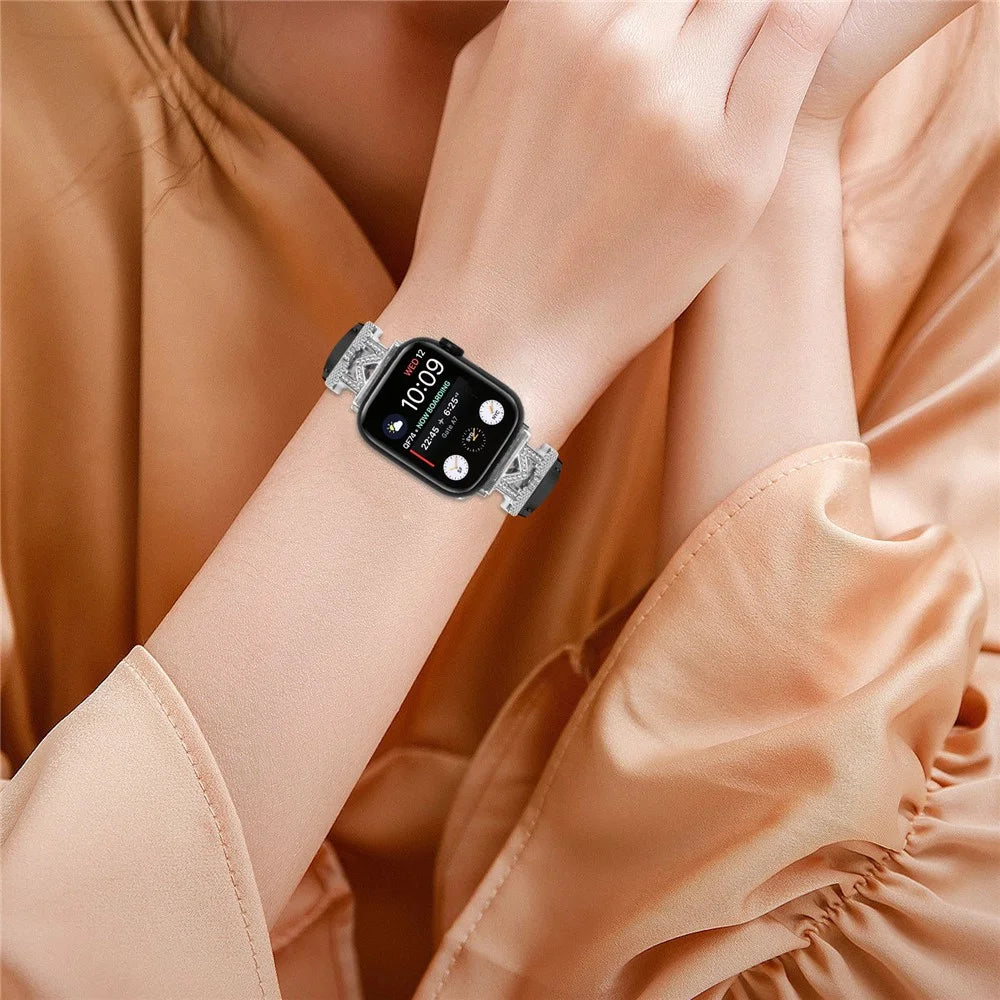 Watch Strap for Apple Watch Ultra 3 2 1 49mm / Series 11 10 46mm / 9 8 7 45mm / SE3 SE2 SE 6 5 4 44mm / 3 2 1 42mm Watchband with Silver Buckle - Black - 5