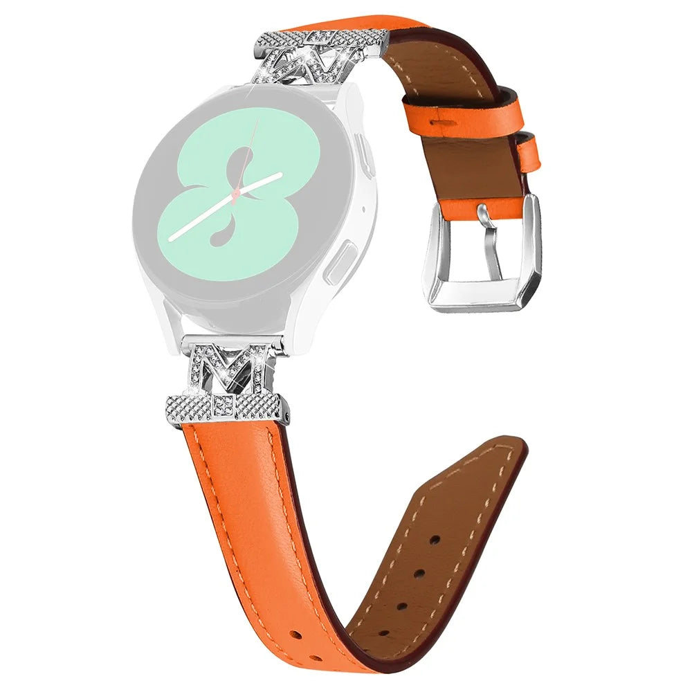 20mm M-Shape Connector Watch Strap for Huami Amazfit Cheetah Pro Replacement Watch Band with Silver Buckle - Orange - 1