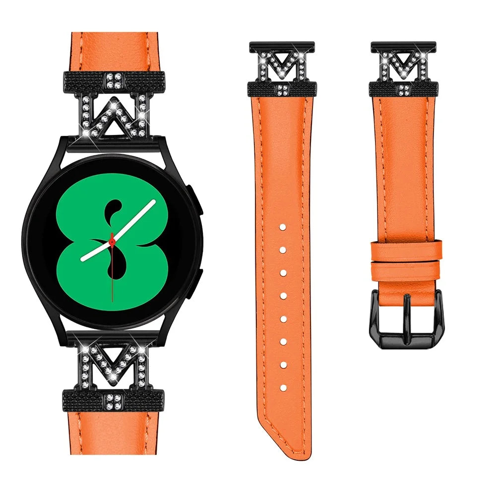 Black Buckle Watch Strap for Huami Amazfit Cheetah Pro M-Shape Connector 20mm Watch Band - Orange - 2