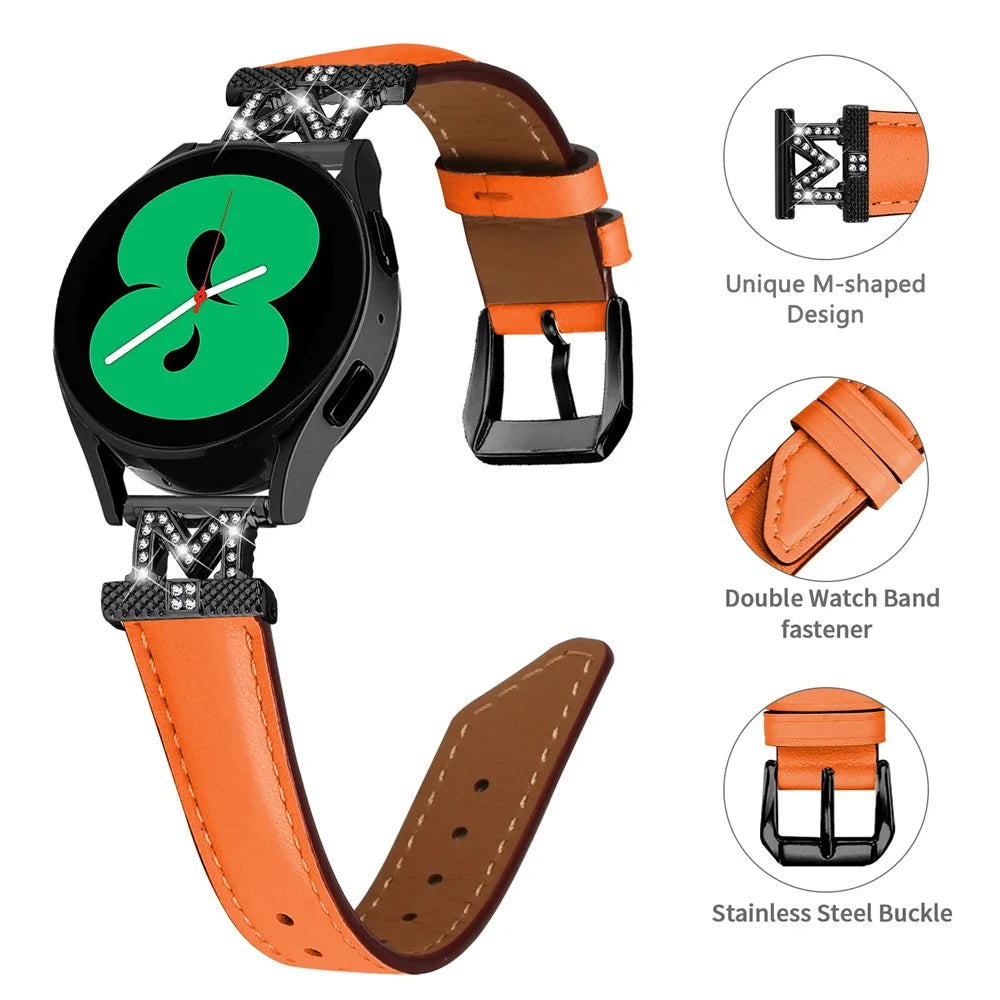 Black Buckle Watch Strap for Huami Amazfit Cheetah Pro M-Shape Connector 20mm Watch Band - Orange - 3
