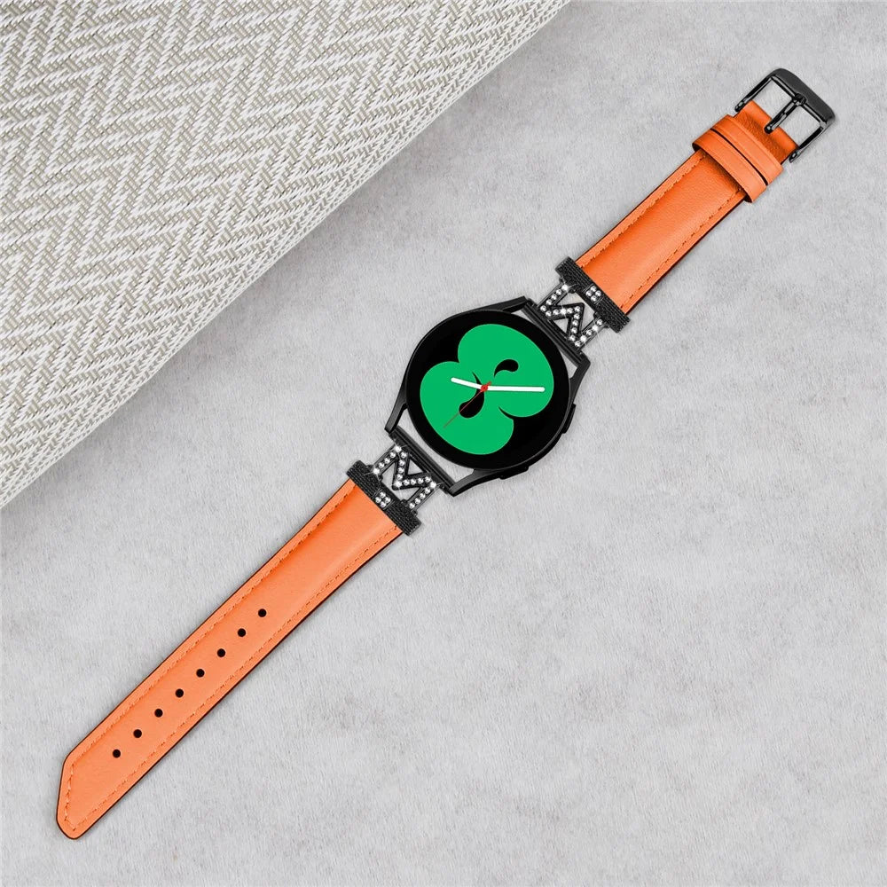 Black Buckle Watch Strap for Huami Amazfit Cheetah Pro M-Shape Connector 20mm Watch Band - Orange - 4