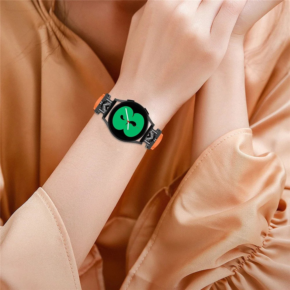 Black Buckle Watch Strap for Huami Amazfit Cheetah Pro M-Shape Connector 20mm Watch Band - Orange - 5