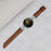 For Google Pixel Watch 4 41mm / Watch 3 41mm / Watch 2 / Watch Silver Buckle Genuine Cowhide Leather Watch Strap with M Shape Rhinestone Decor - Brown - 4