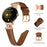 For Google Pixel Watch 4 41mm / Watch 3 41mm / Watch 2 / Watch Rose Gold Buckle Genuine Cowhide Leather Adjustable Watch Strap with M Shape Rhinestone Decor - Brown - 3
