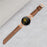 For Google Pixel Watch 4 41mm / Watch 3 41mm / Watch 2 / Watch Rose Gold Buckle Genuine Cowhide Leather Adjustable Watch Strap with M Shape Rhinestone Decor - Brown - 4
