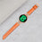 Genuine Cow Leather Band for Samsung Galaxy Watch3 41mm 45mm / Watch 5 40mm 44mm , Rhinestone M-shape 20mm Watch Strap with Rose Gold Buckle - Orange - 4