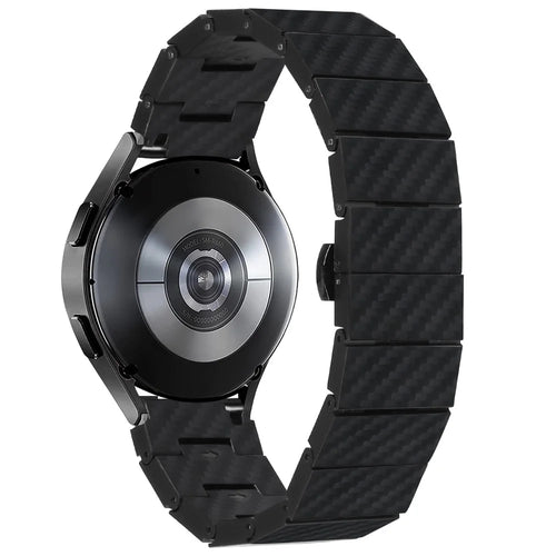 For Samsung Galaxy Watch Active / Watch Active2 44mm / Active2 40mm Watch Strap Carbon Fiber Texture 20mm Metal Watchband - 1