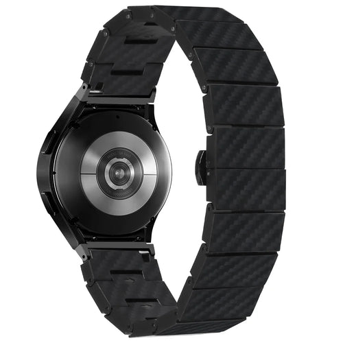 Watch Band for Samsung Galaxy Watch4 / Watch4 Classic / Watch4 Active / Watch 5 / Watch 5 Active Carbon Fiber Texture Strap with Connector - 1