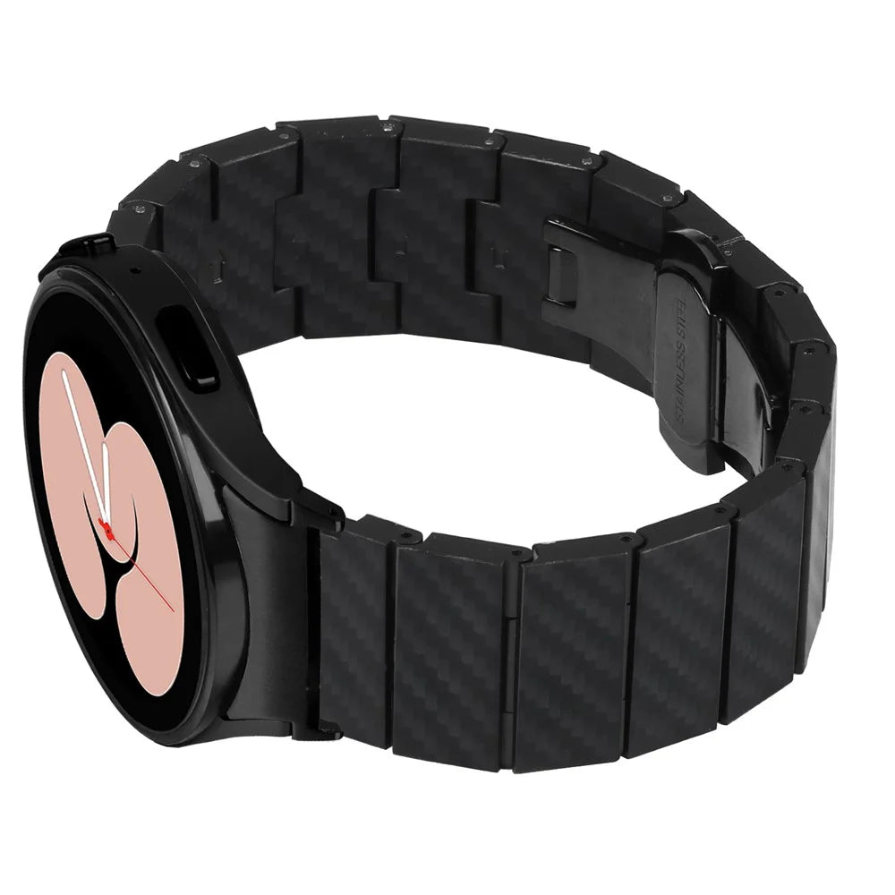Sport Strap for Samsung Galaxy Watch6 / Watch6 Classic Carbon Fiber Texture Watch Band with Connector - 3
