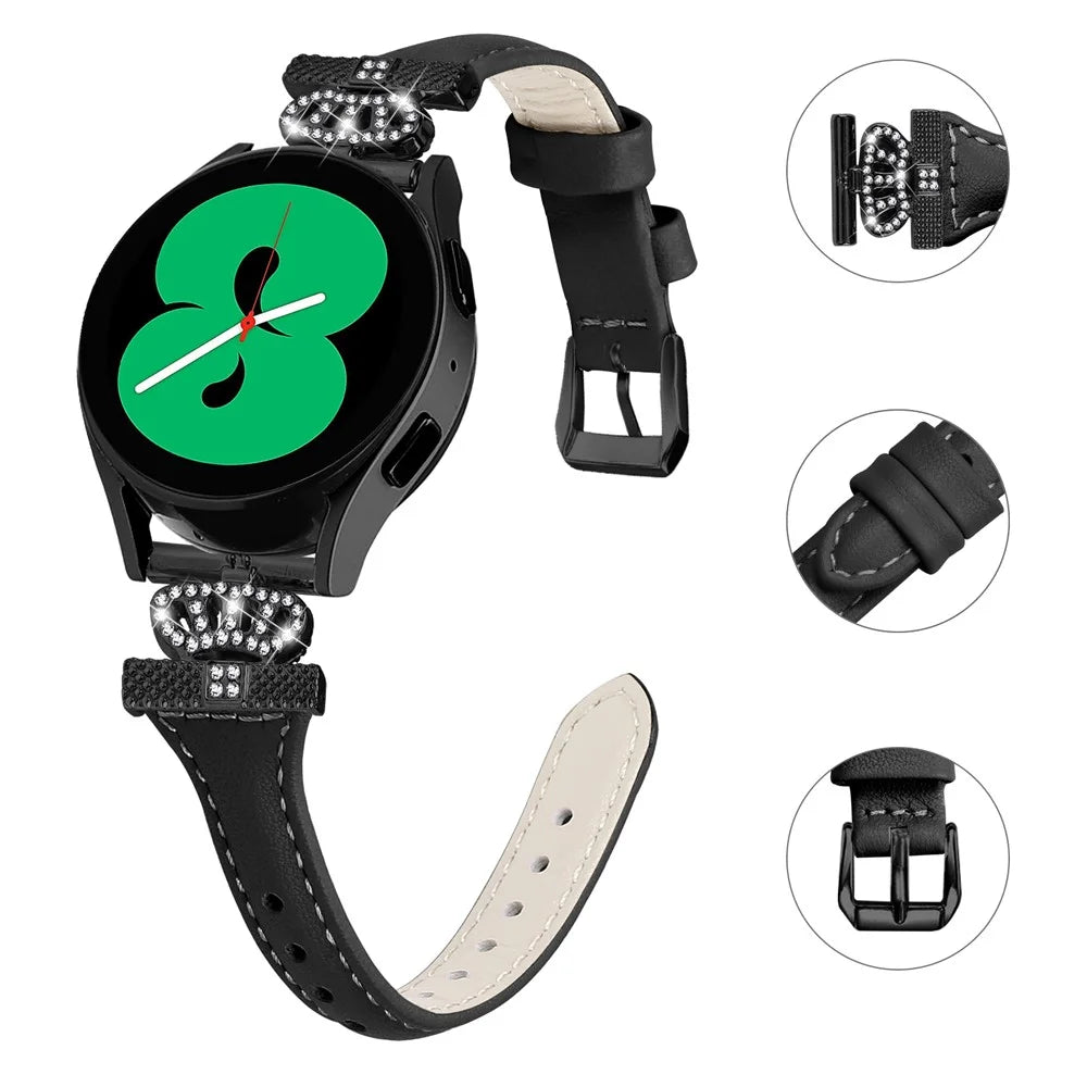 For Huami Amazfit Cheetah Pro 20mm Strap Black Buckle Crown Connector Watch Band - Black - 3