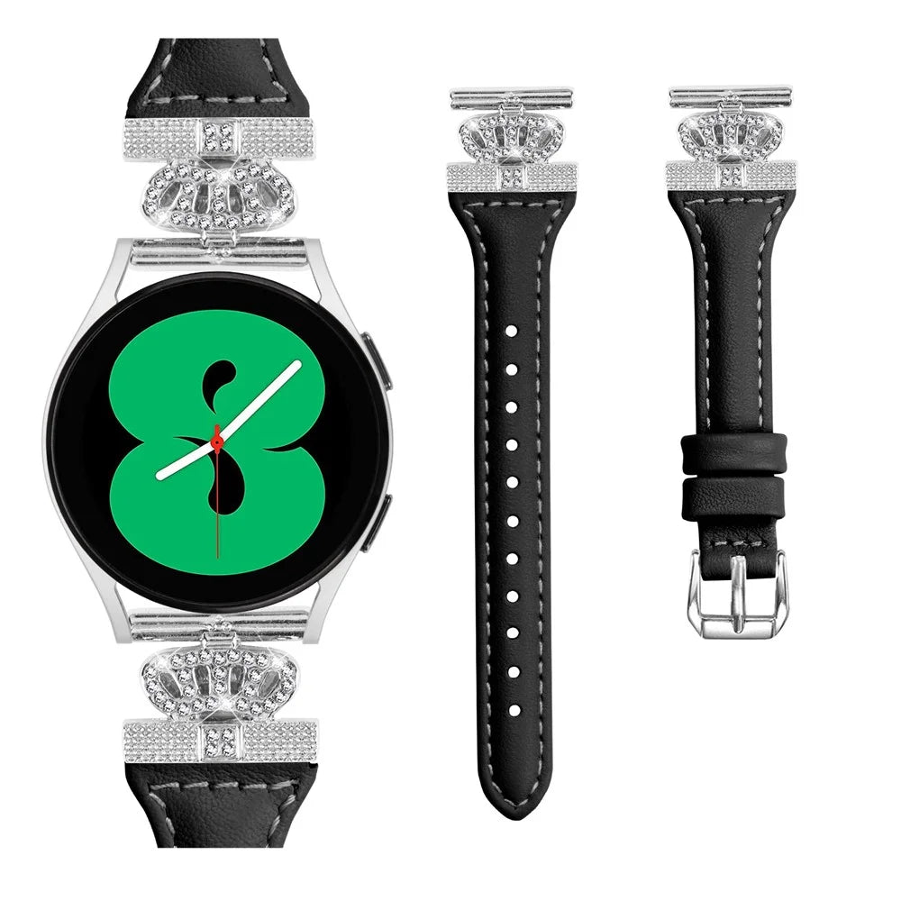 For Huami Amazfit Cheetah Pro Silver Buckle Watchband 20mm Strap with Crown-shape Connector - Black - 2